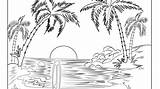 Nature Scene Coloring Pages sketch template