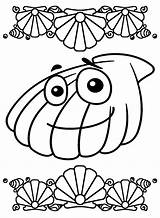 Scallop Coloring Pages To Print  Free Printable sketch template