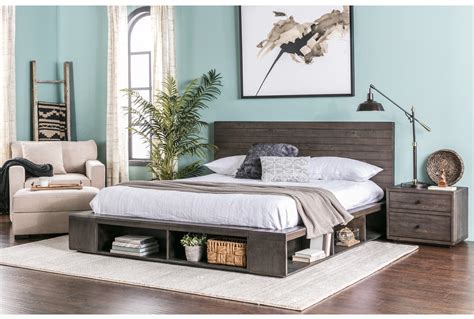 California King Platform Bed, Dylan - Grey - $995 in 2020 | King ...