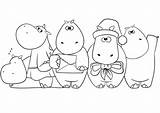 Hippos Friends Group Portrait coloring Page  Free Printable Coloring Pages sketch template