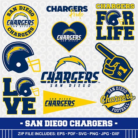 San Diego Chargers SVG File – Vector Design in, Svg, Eps, Dxf, and Jpeg ...