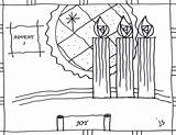 Advent Candles Coloring Pages – Stushie Art sketch template