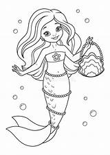 Mermaid Coloring Page Stock Illustrations – 1748  sketch template