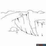 Cliff Coloring Page  Easy Drawing Guides sketch template