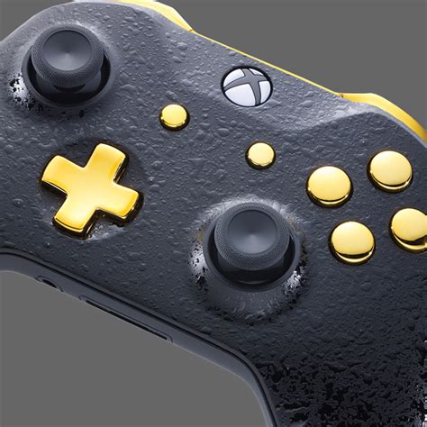 Xbox One Controller // 3D Black + Gold - Custom Controllers - Touch of ...