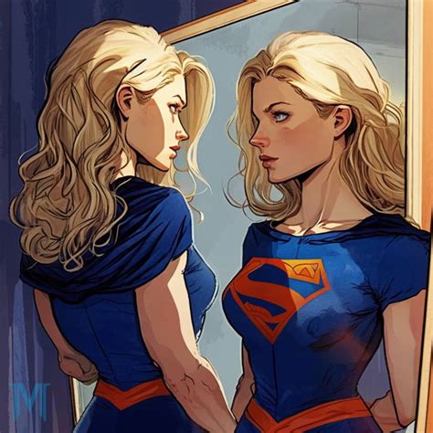 Kara Danvers - Reflecting upon oneself by marcellorenatto on DeviantArt