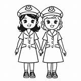 Lady Police Clipart Coloring sketch template