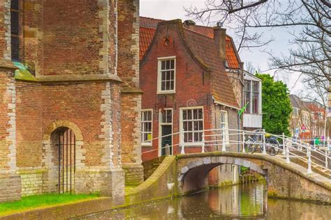 Canal in Delft, Netherlands Stock Photo - Image of cobblestone, historical: 171707352