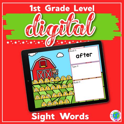 Digital 1st Grade Sight Words: Farm Theme - Life Over C's Club