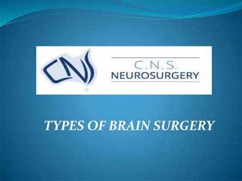 Different Types of Brain Surgery | PPT