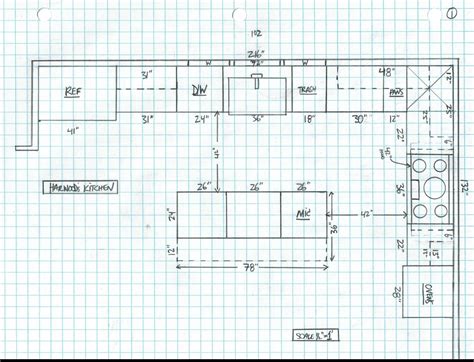 Modern Kitchen Layout with Detailed Floor Plan