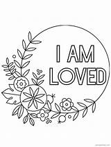 I Am Loved Coloring Page  Free Printable sketch template