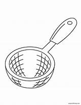 Coloring Sieve Clipart Stove Pages Template Printable Cliparts  sketch template