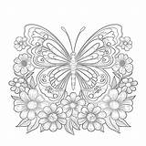 Butterfly And Flower Coloring Pages Printable  Mimi Panda sketch template