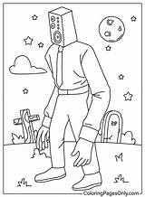 Big Speakerman Halloween Coloring Page  Free Printable Pages sketch template