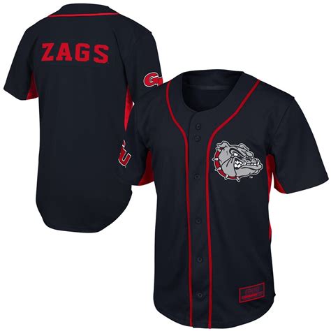 Gonzaga Bulldogs Fielder Baseball Jersey - Navy Blue