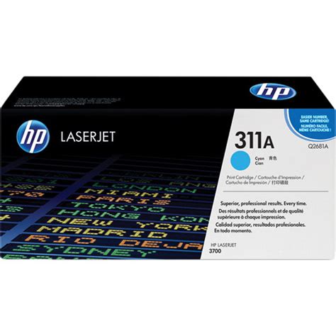 HP 311A Cyan LaserJet Toner Cartridge Q2681A B&H Photo Video