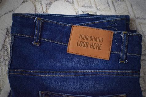 Premium PSD | Jeans brand mockup design