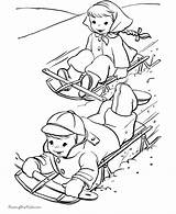 Sled Coloring Pages Printable sketch template