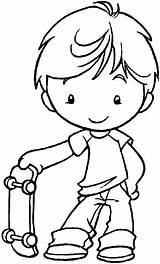 Free Coloring Page Of A Little Boy sketch template