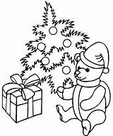 Holidays Teddy Bear And Christmas Tree Coloring Pages sketch template