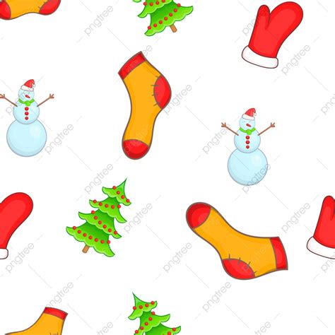Christmas Style Clipart Vector, Christmas Symbols Pattern Cartoon Style, Christmas, Sock ...