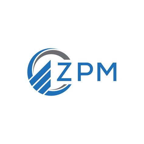 ZPM Flat accounting logo design on white background. ZPM creative ...