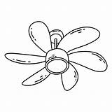 Ceiling Fan Coloring Page sketch template