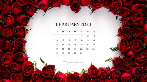 February 2024 Calendar Desktop Wallpapers | EntheosWeb