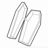 Coffin Coloring Page Pages sketch template