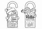Door Hanger Coloring Pages sketch template