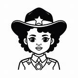 Brave Sheriff Coloring  Page sketch template