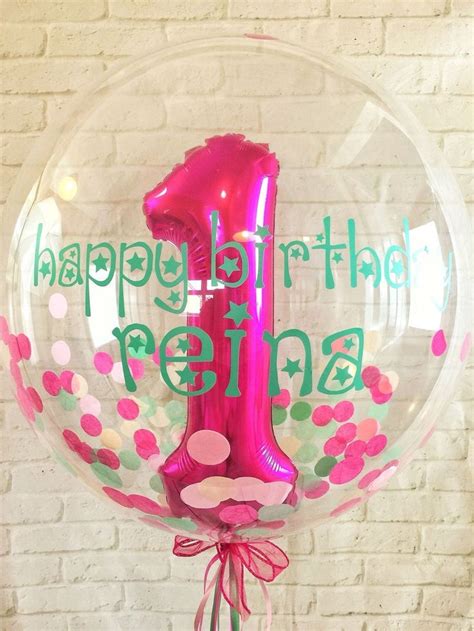 1ans 💖💖 | Globos personalizados, Decoración con globos cumpleaños, Cestas de regalo de caramelos