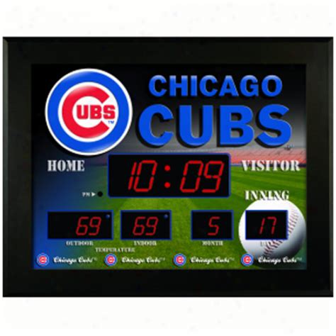 Chicago Cubs Backlit LED Scoreboard Clock @ Major League Baseball (MLB ...