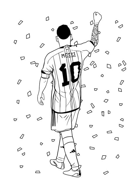 Messi can Color Coloring Page - Free Printable Coloring Pages