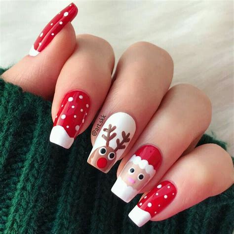 Pin de Ezulmysaray en Uñas | Uñas navideñas fáciles, Uñas navideñas ...