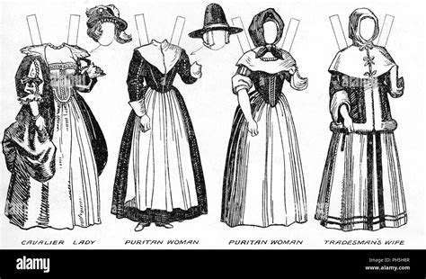 English puritan costume Black and White Stock Photos & Images - Alamy