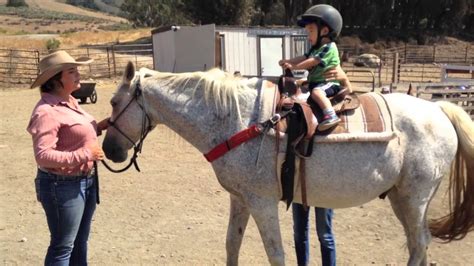 Baby riding horse at Madonna Inn Trail Rides - YouTube