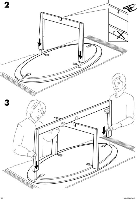 Ikea Vejmon Coffee Table Round 35 Assembly Instruction