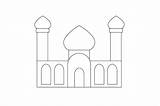 Islamic Mosque Coloring Pages Graphic By Magangsiswasmk · Creative Fabrica sketch template