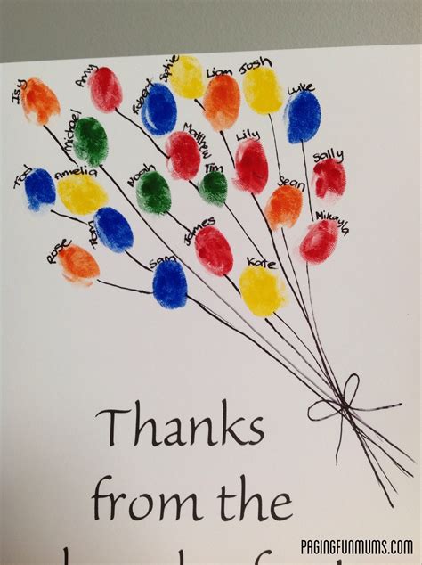 Teacher Appreciation Card from Class - (Louise) - Paging Fun Mums