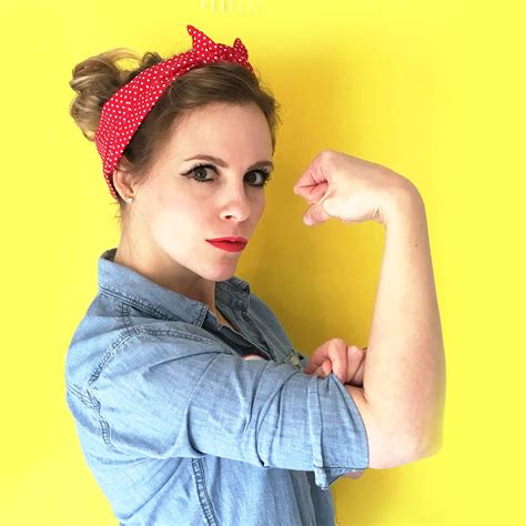 last minute halloween costume - rosie the riveter iconic pose, rosie ...