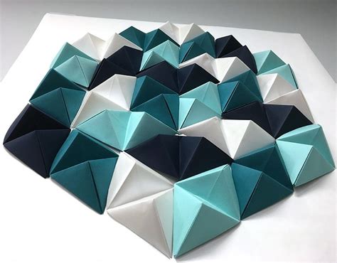 DIY: Geometric Paper Wall Art | Paper wall art diy, Origami wall art, Geometric origami