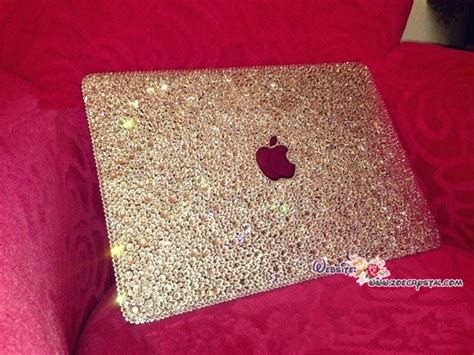 MacBook Air Pro Case Cover Clear White Crystal Rhinestone Strass ...