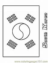 South Korea Flag Coloring Sheet Pages sketch template
