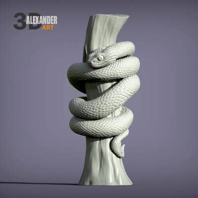 Atheris Squamigera 3D Print Model by Alexander3dart