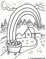 Rainbow With Pot Of Gold Coloring Pages  Home sketch template
