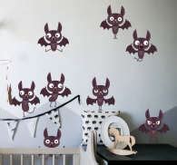 Halloween bats halloween wall sticker - TenStickers