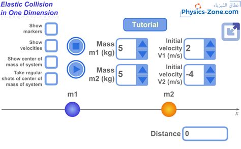 One-Dimensional Elastic Collision Simulation - Physics Zone