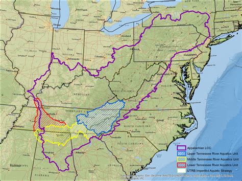 Tennessee River Basin Aquatic Units Map